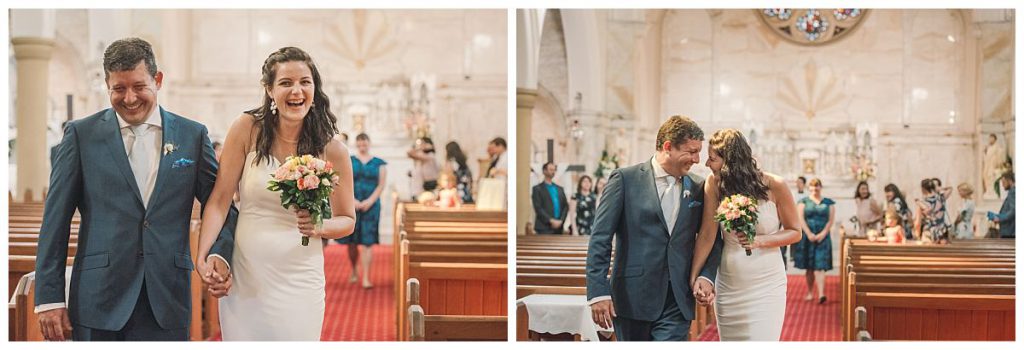 newly-married-couple-the-Sacred-Hearts-Catholic-Church-in-Mosman-wedding-ceremony-photo