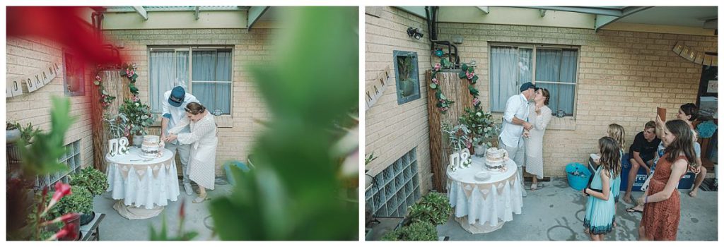 backyard-wedding-cake-cutting-photo