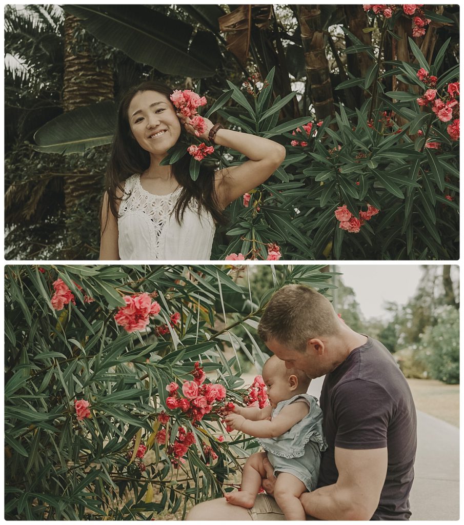 sydney-family-enjoys-greenery-and-flowers-background-photo