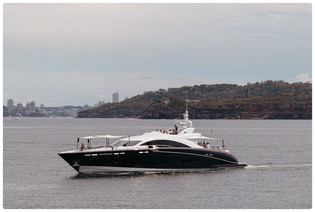 luxury yacht sydney harbor elopement photography