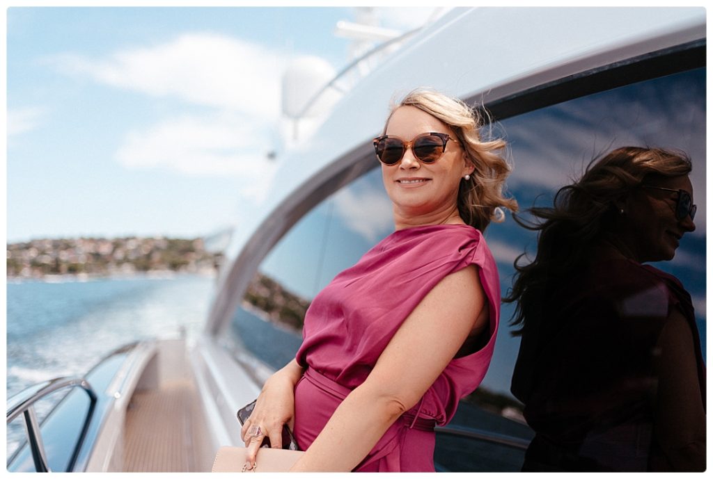 woman portrait on the luxury boat sydney cruise