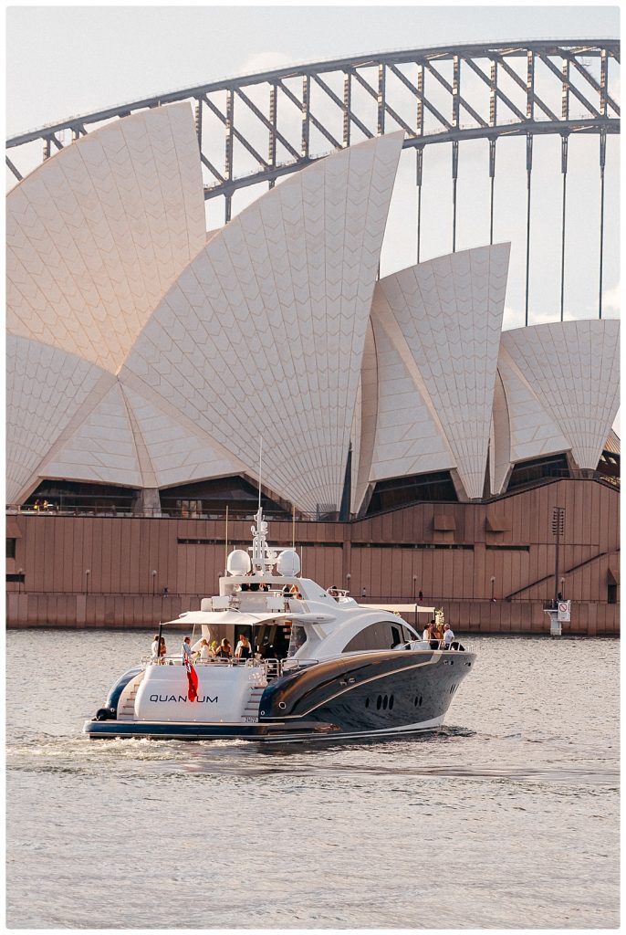 luxury yacht sydney opera house elopement